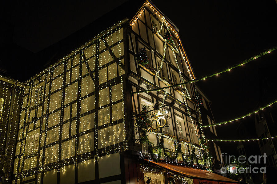 Christmas Lights in Hattingen Photograph by Eva Lechner