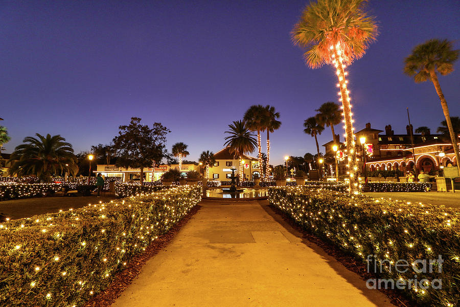 Christmas Lights St Augustine Photograph by Scott Moore