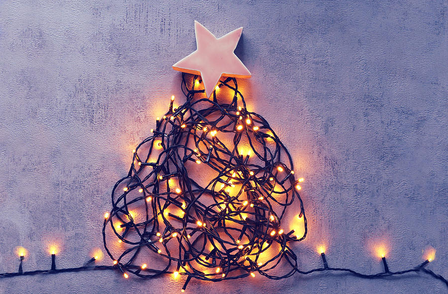 Christmas Lights Tree2 Photograph by Sandi OReilly
