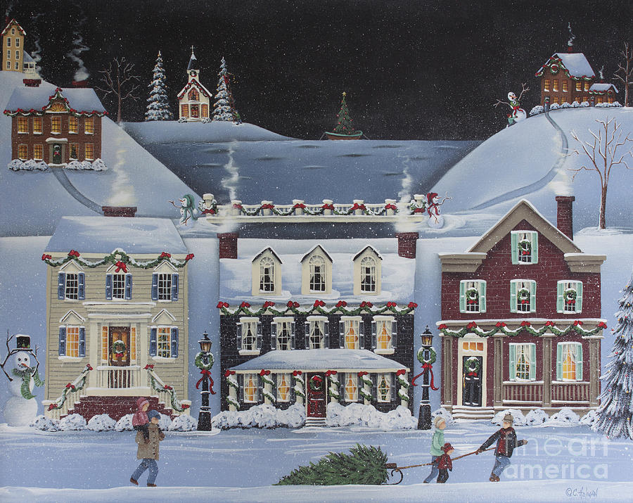 Christmas Magic Painting by Catherine Holman