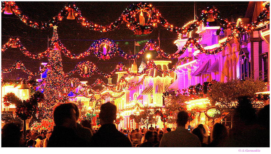 Christmas, Main Street USA, Disney World Photograph by A Macarthur Gurmankin
