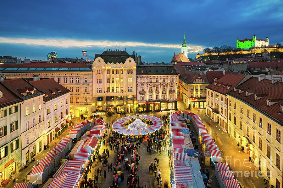 Christmas Market In Bratislava Photograph By Michael Abid - Fine Art ...