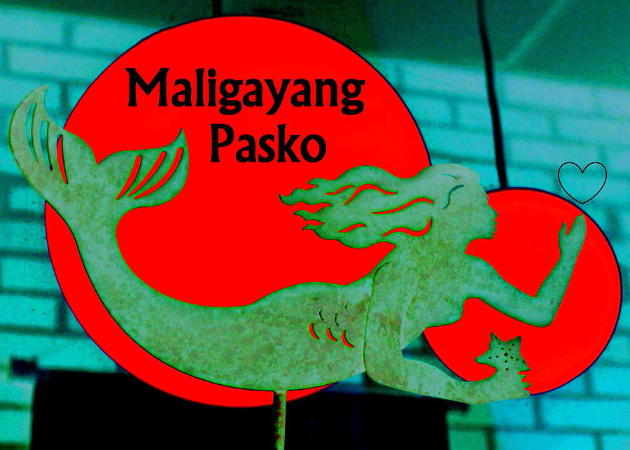Christmas Mermaid - Filipino Digital Art by Larry Beat