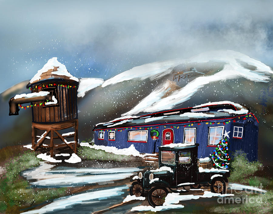 Christmas Mining Camp Digital Art by Doug Gist