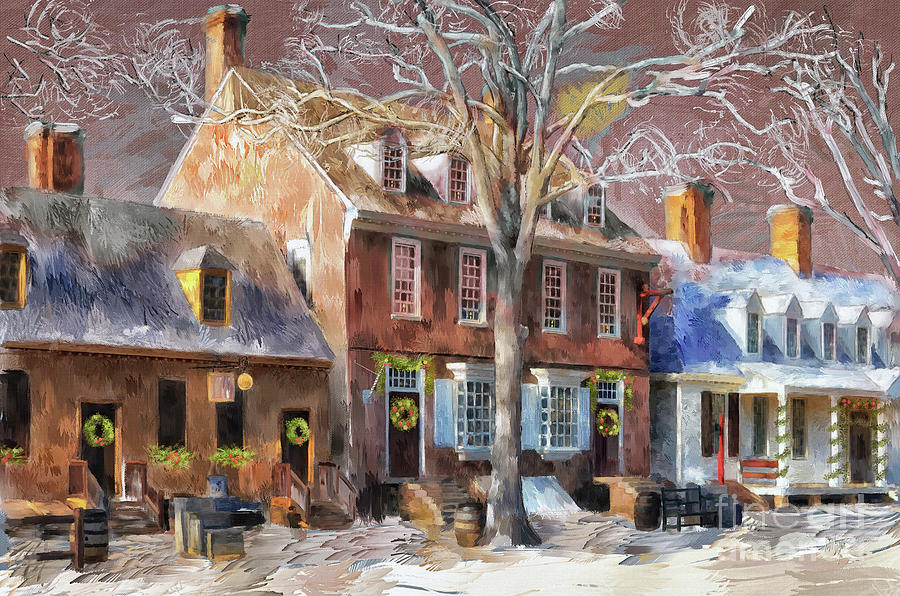 Christmas Morning In Colonial Willliamsburg Digital Art by Lois Bryan