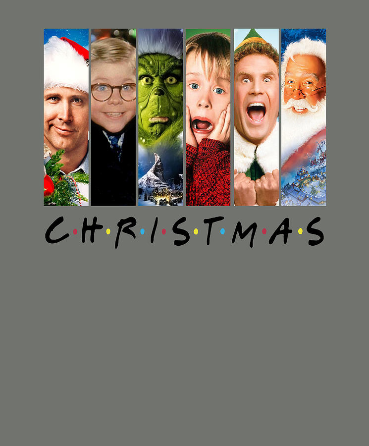 Christmas Movie Friends Home Alone Elf Ralphie Griswold Grinch Digital ...