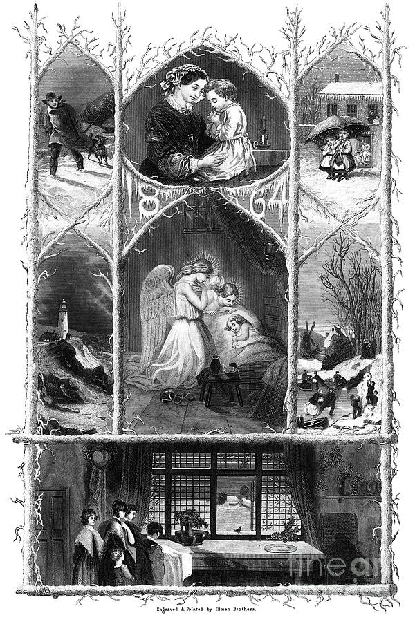 Christmas Nativity scene e1 Drawing by Historic illustrations