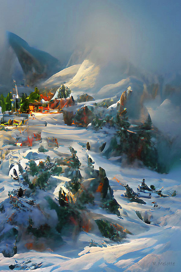Christmas on the Mountain Digital Art by Rod Melotte