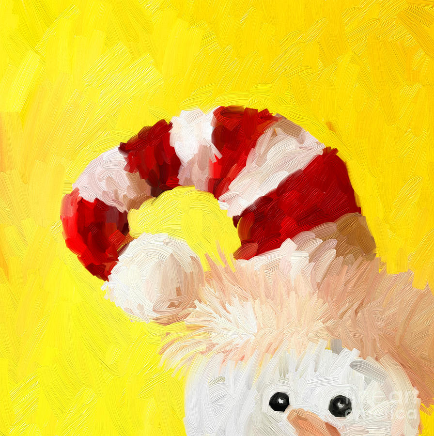 Christmas Ornament Cane y Cade Hat on Snowman Digital Art by Patricia Awapara