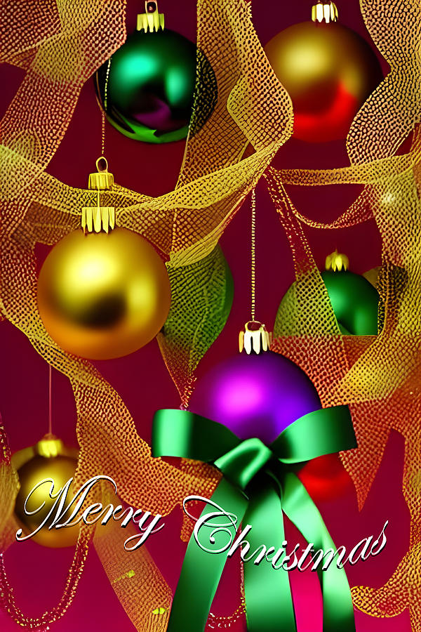 Christmas Ornaments  Digital Art by Beverly Read