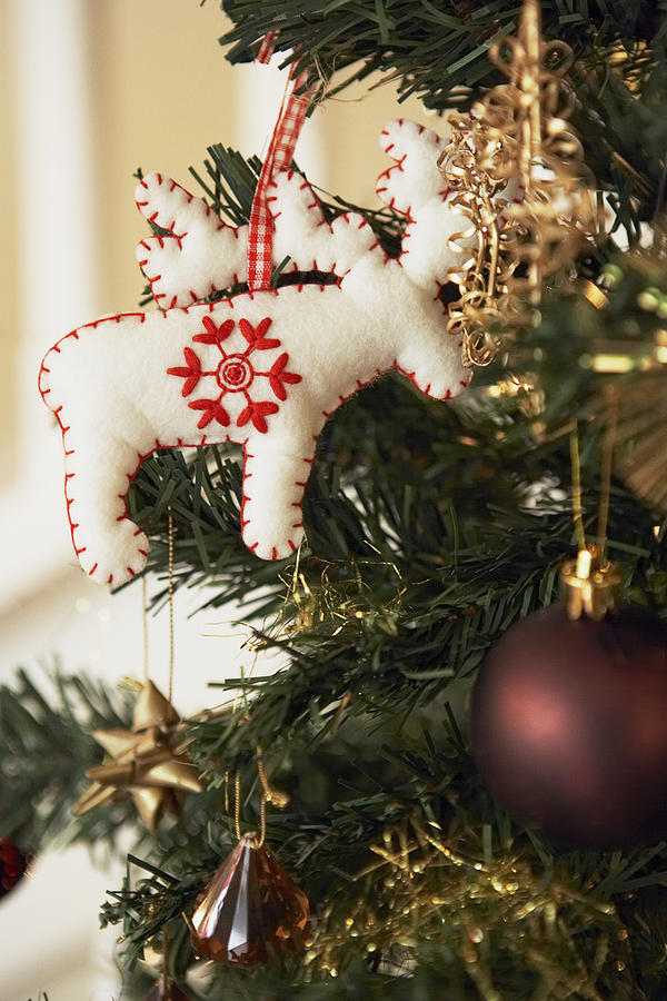 Christmas ornaments on tree Photograph by Hbss