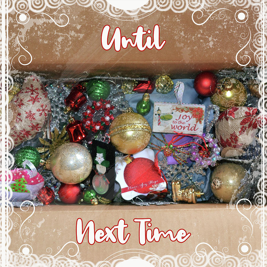 Christmas Ornaments Packed Up Until Next Time Digital Art by Gaby Ethington