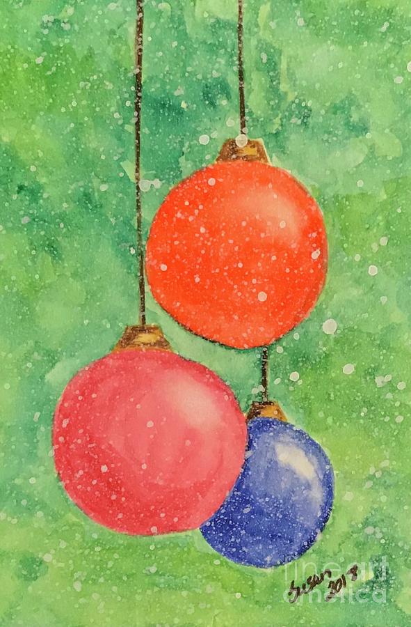 Christmas Ornaments  Painting by Susan Cliett
