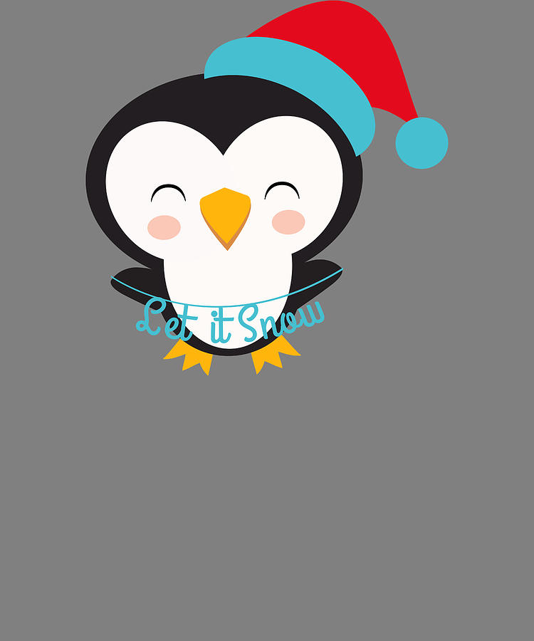 Christmas Penguins Let it Snow Christmas Penguin Digital Art by Stacy ...