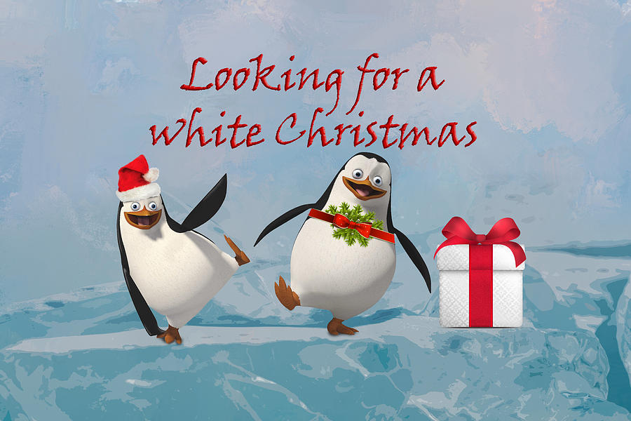 Penguin Mixed Media - Christmas Penquin 4 by Ed Taylor