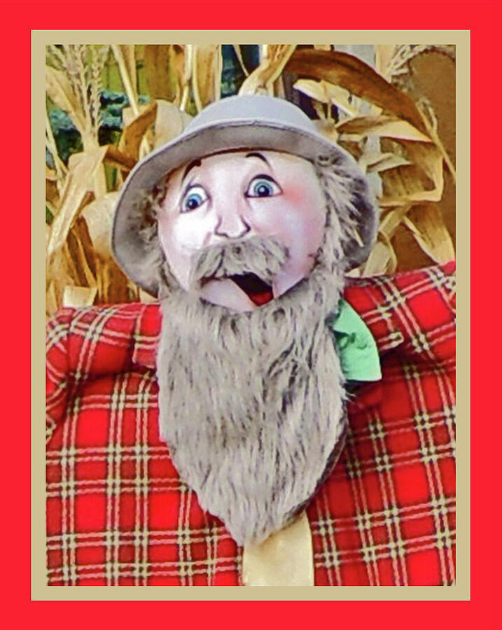Hat Photograph - Christmas Place, Pigeon Forge TN - Male Scarecrows Smiling Face by Marian Bell