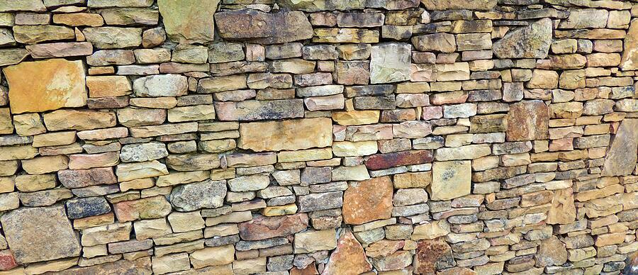 Brick Photograph - Christmas Place Rocky Wall by Marian Bell