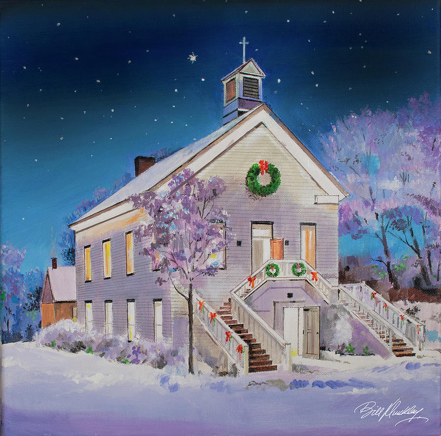 Christmas Prayer Painting by Bill Dunkley