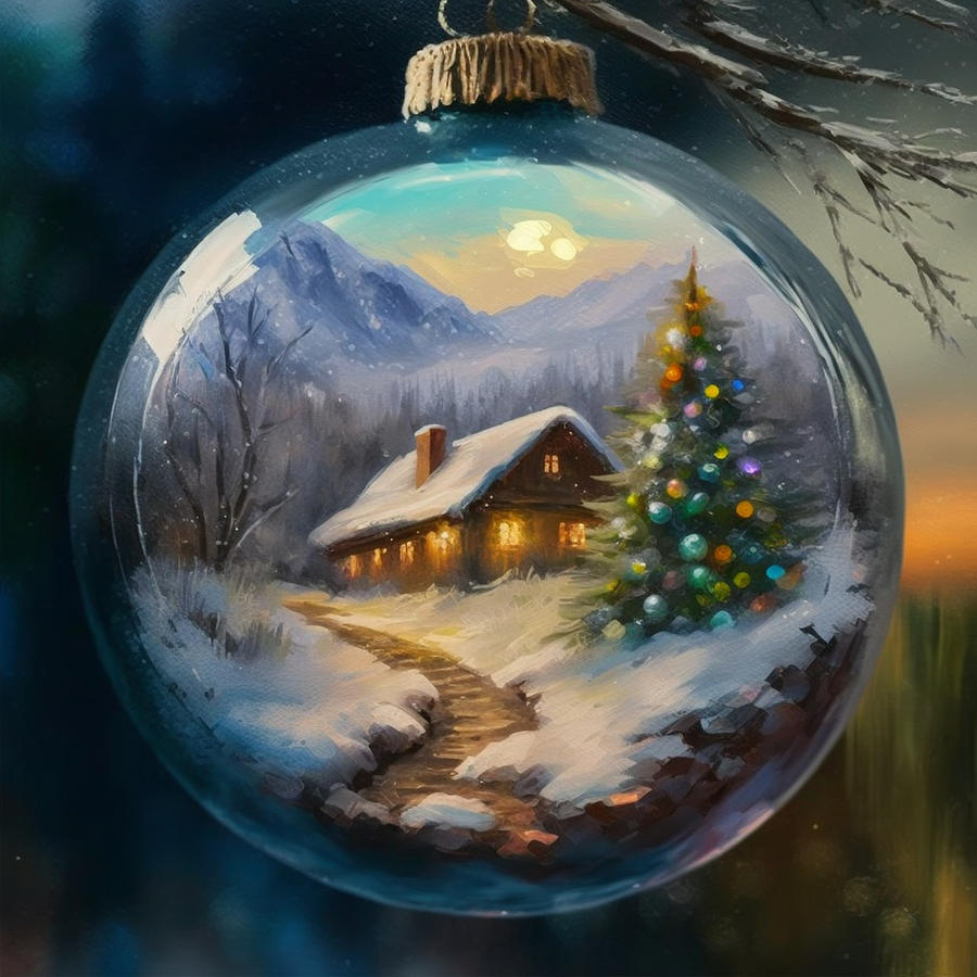 Christmas Reflection Digital Art by Peter Tinker - Fine Art America