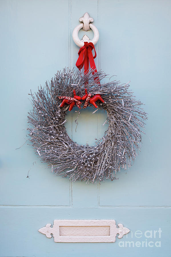 Christmas Reindeer Wreath Photograph by Tim Gainey