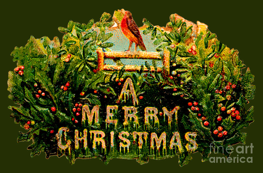 Christmas Robin Wishing You A Merry Christmas Painting