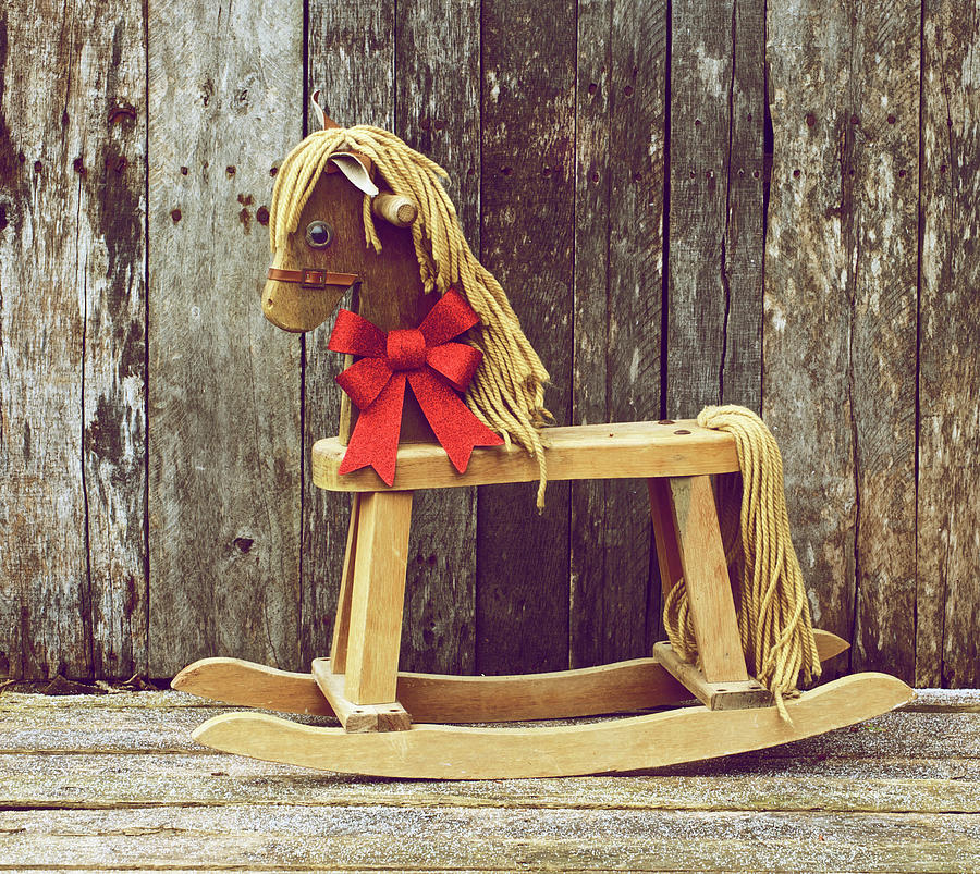 Christmas rocking horse. Photograph by Kelly Nelson - Fine Art America