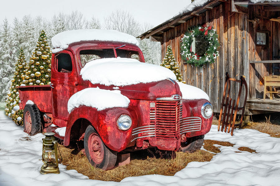 Christmas Rust in the Snow Photograph by Debra and Dave Vanderlaan