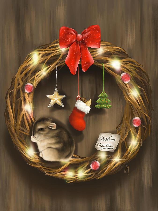 Christmas shelter Painting by Veronica Minozzi
