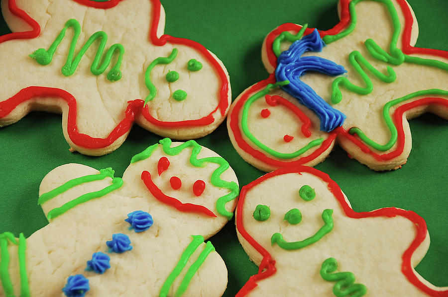 Cookie Photograph - Christmas shortbread people by Perl Photography