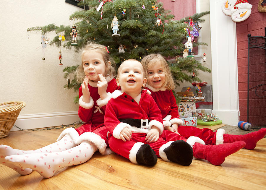 Christmas siblings Photograph by by John Carleton