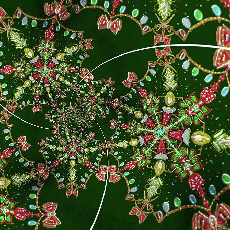 Christmas Spiral Digital Art by Eileen Backman