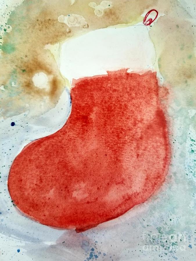 Christmas Stocking For Old St Nick Painting