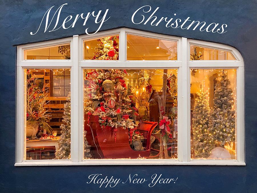 Christmas Storefront Window Photograph by Jerry Abbott