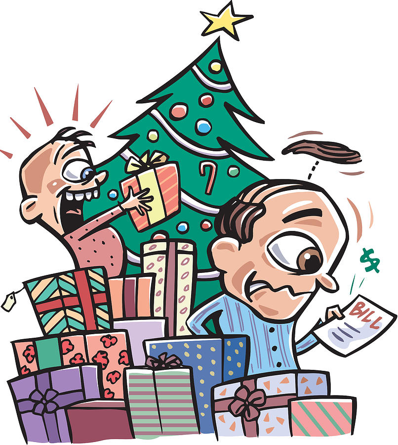 Christmas surprises and expenses Drawing by Paul Gilligan