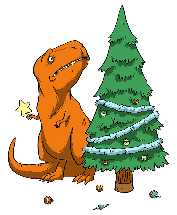 Christmas T Rex Digital Art by Maricruz A Palmer - Fine Art America