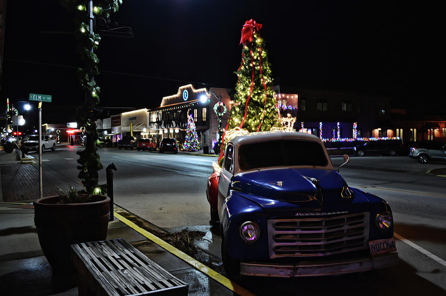 Christmas Time in Nocona Texas Studebaker Truck Photograph by Gaby Ethington