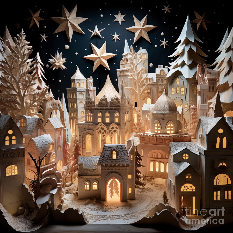 Christmas Town 2 Digital Art by Joey Agbayani