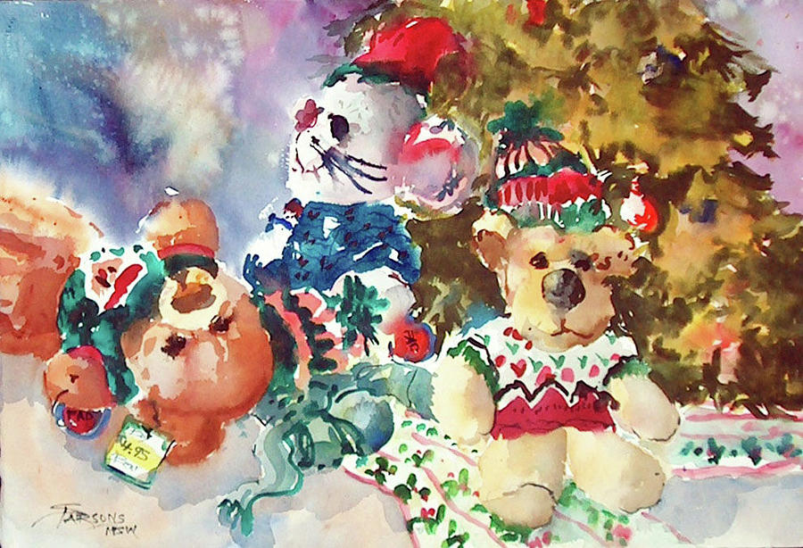 Christmas Toys Painting by Sheila Parsons