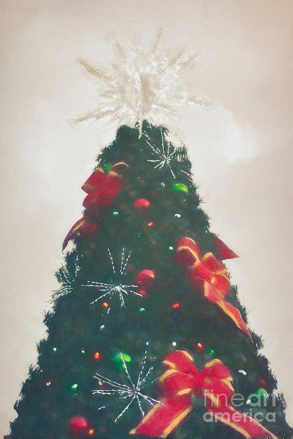 Christmas Tree 5 #painting  Photograph by Andrea Anderegg
