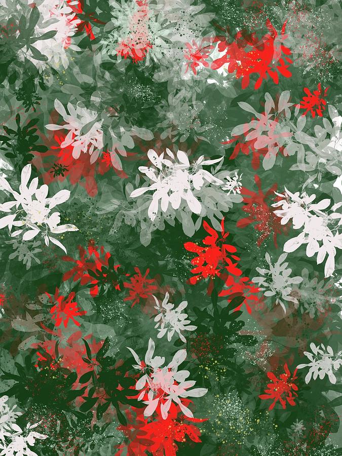 Christmas Tree Abstract Digital Art by Eileen Backman