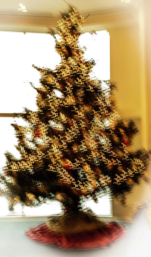 Christmas Tree Abstract ICM Photograph by Lorraine Palumbo