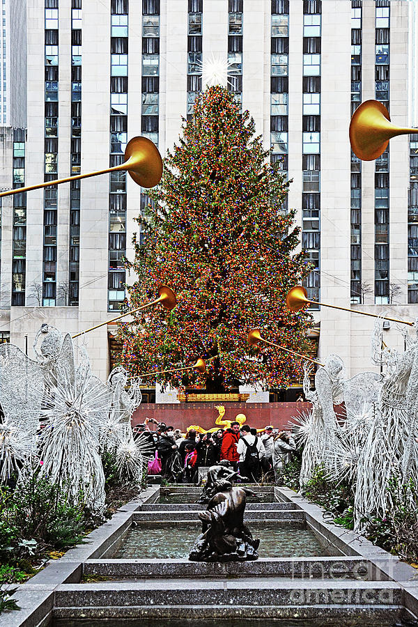 Christmas Tree and Angels NYC Photograph by Regina Geoghan