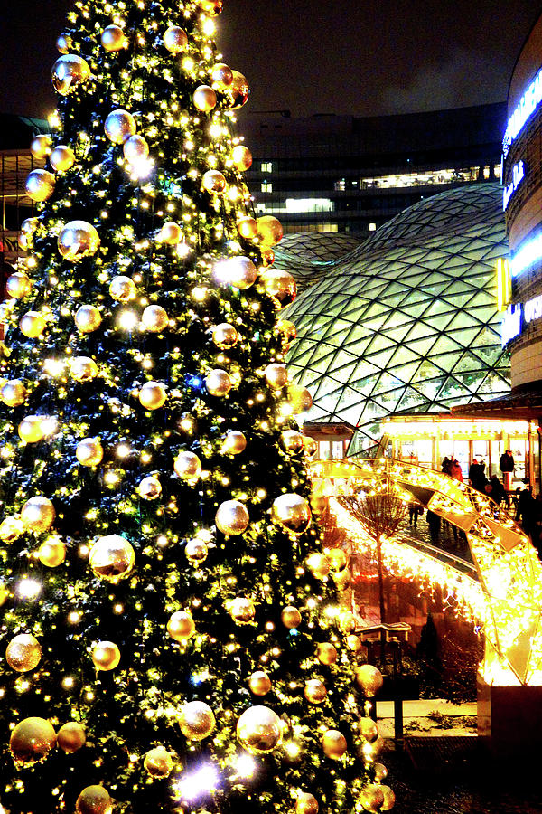Christmas Tree And Mall In Warsaw, Poland 3 Photograph by John Siest