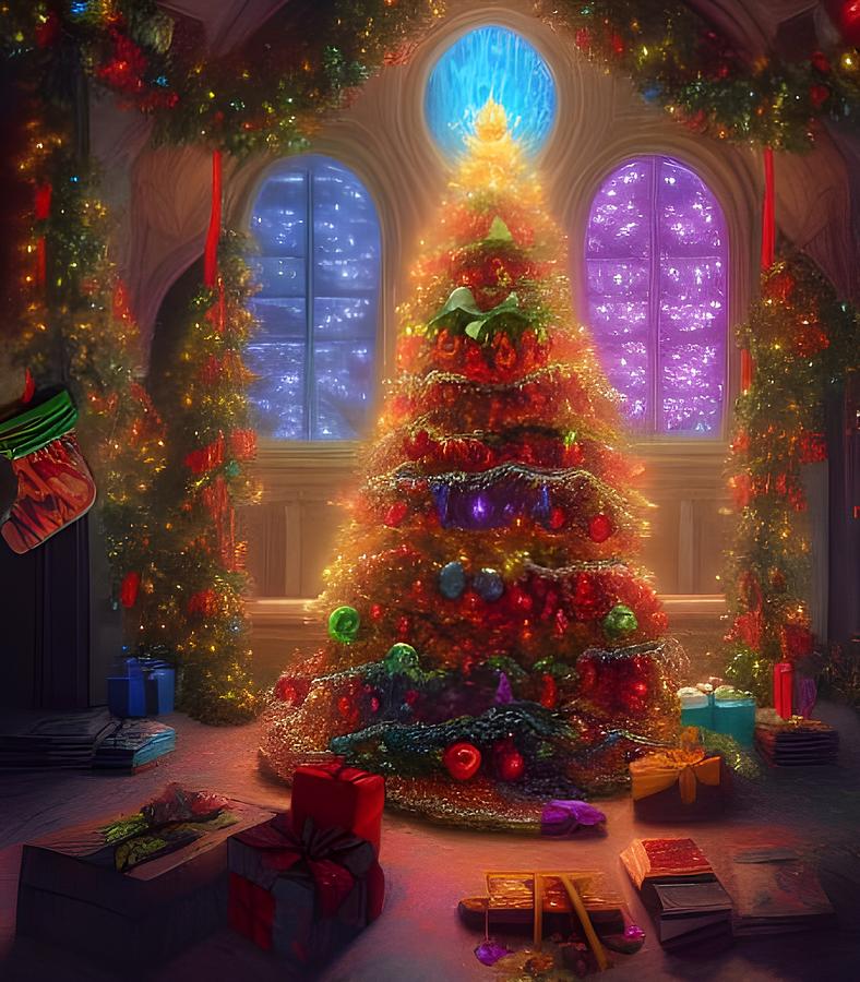 Christmas Tree Digital Art by April Cook