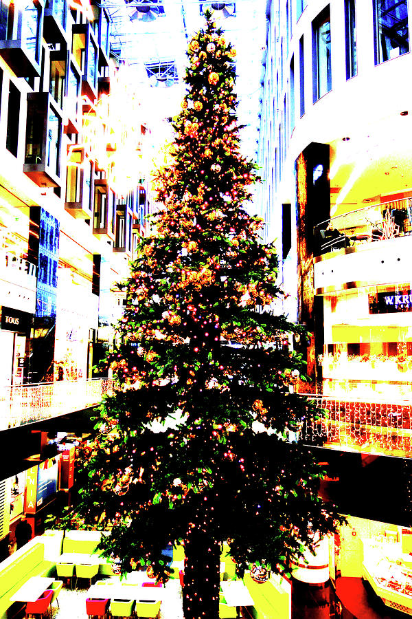 Christmas Tree At Mall In Warsaw, Poland 2 Photograph by John Siest