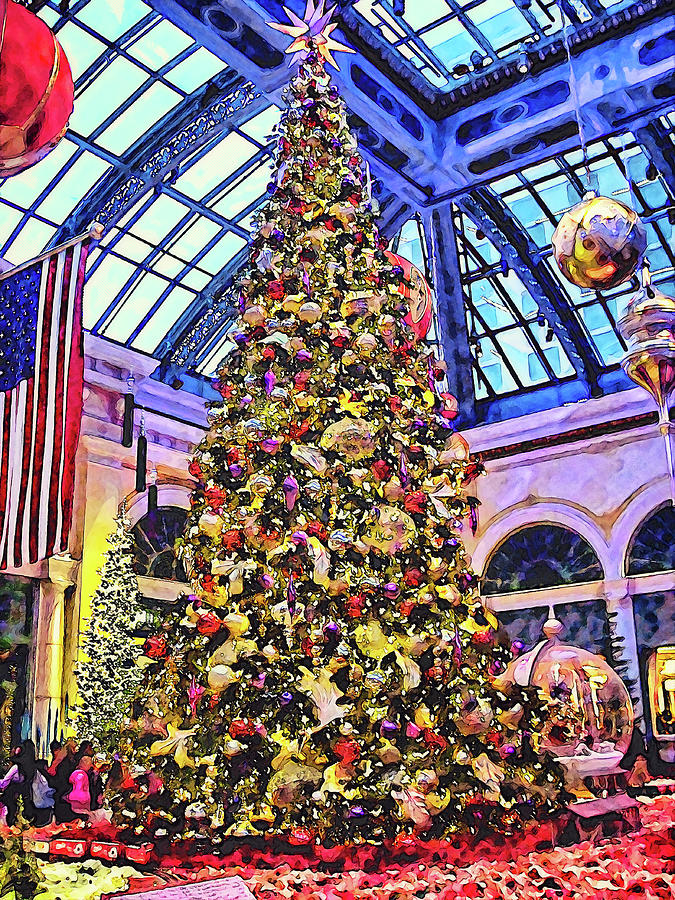 Christmas Tree, Bellagio, Las Vegas Photograph by Tatiana Travelways