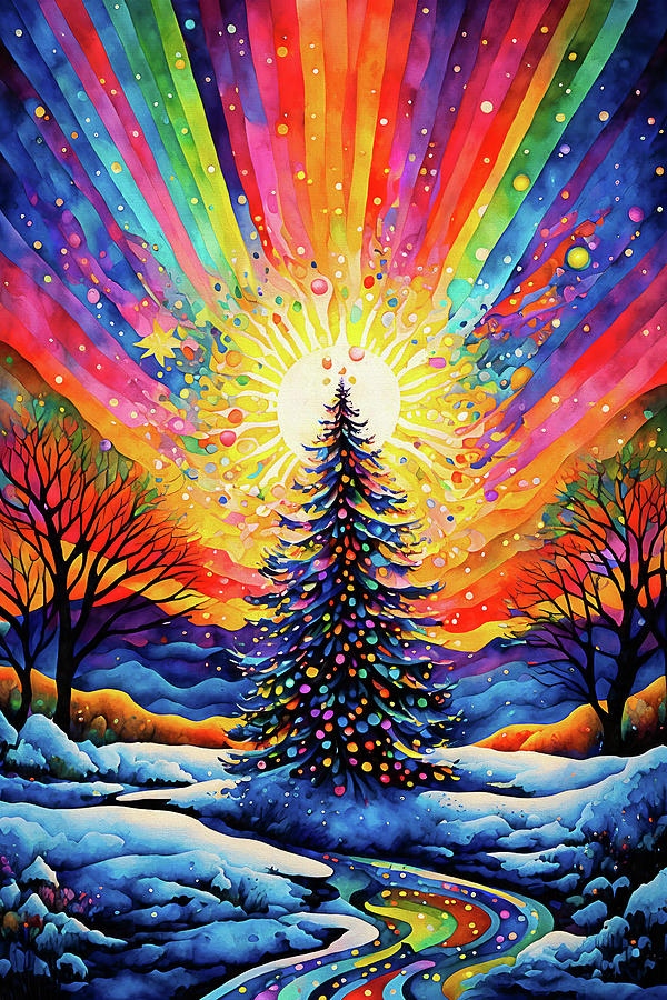 Christmas Tree Celebration Digital Art by Peggy Collins