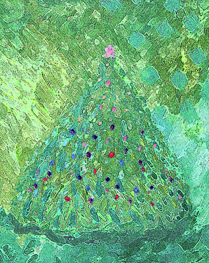 Christmas Tree Painting by Corinne Carroll