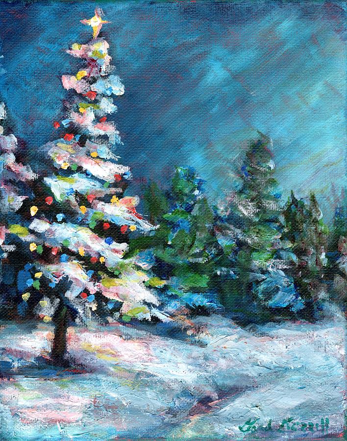 Christmas Painting - Christmas Tree by David Dorrell