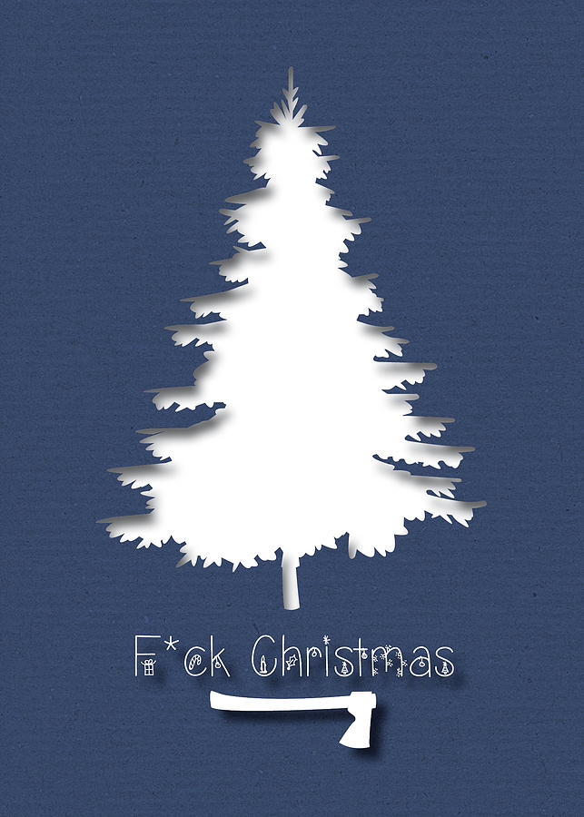 Christmas Tree do not like Christmas Humor Digital Art by Jan Keteleer